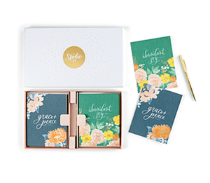 Floral Card & Pen Set